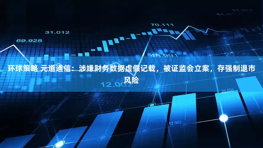 环球策略 元道通信：涉嫌财务数据虚假记载，被证监会立案，存强制退市风险